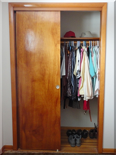 Andrews Estate Service Household Liquidation Specialists Downstairs Bedroom Closet Cluttered