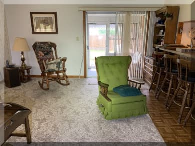 Andrews Estate Service Household Liquidation Specialists Family Room Hamburg NY 14075 Cluttered