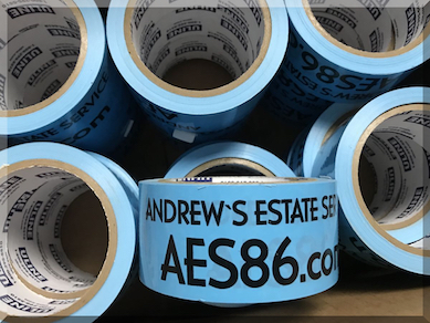 Andrews Estate Service AES86 Packaging Tape Blue