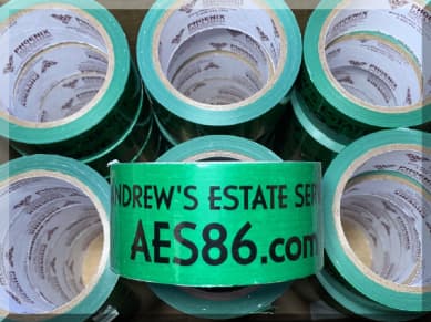 Andrews Estate Service AES86 Packaging Tape Green