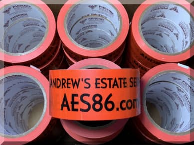 Andrews Estate Service AES86 Packaging Tape Red