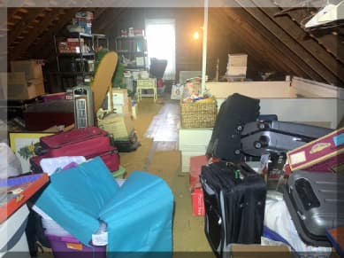 Andrews Estate Service Household Liquidation Specialist Attic West View Buffalo NY 14221 Cluttered