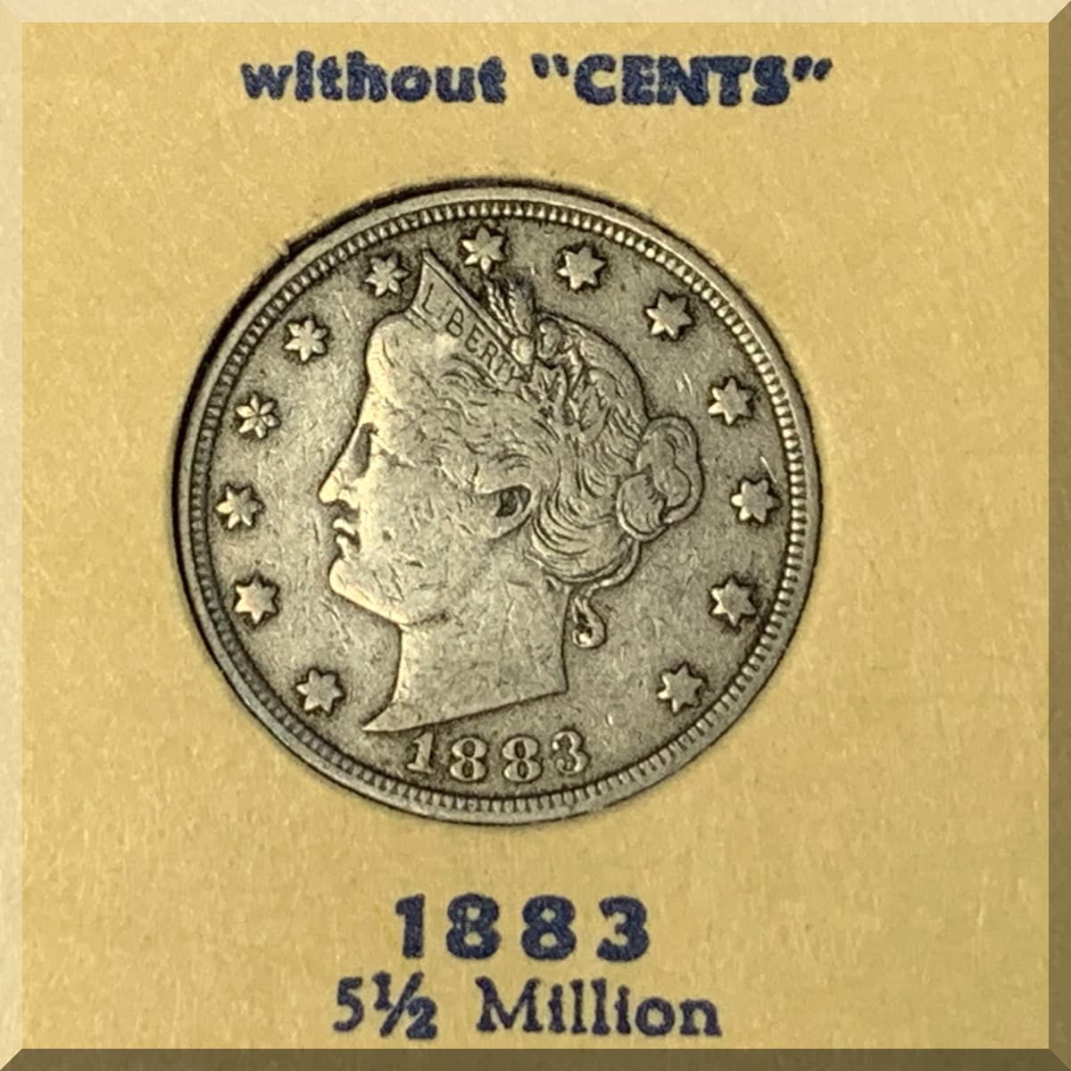 Andrews Estate Service AES86 1883 Liberty V Nickel Without Cents Andrews Estate Service AES86 1883 Liberty V Nickel Without Cents