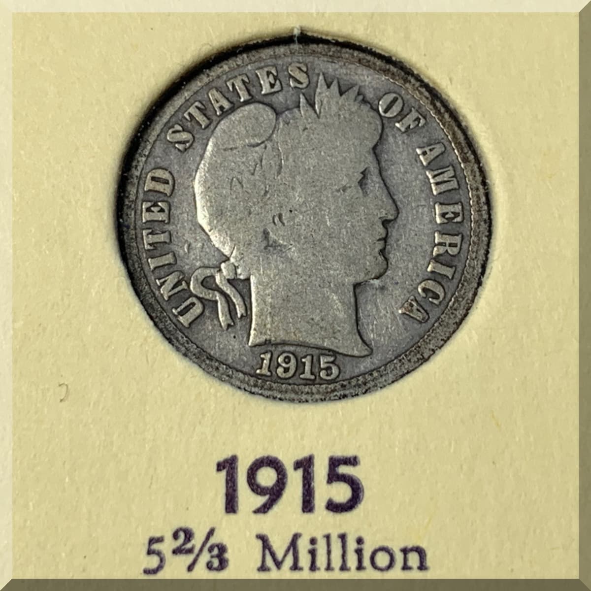 Andrews Estate Service AES86 1915 Barber Dime Andrews Estate Service AES86 1915 Barber Dime