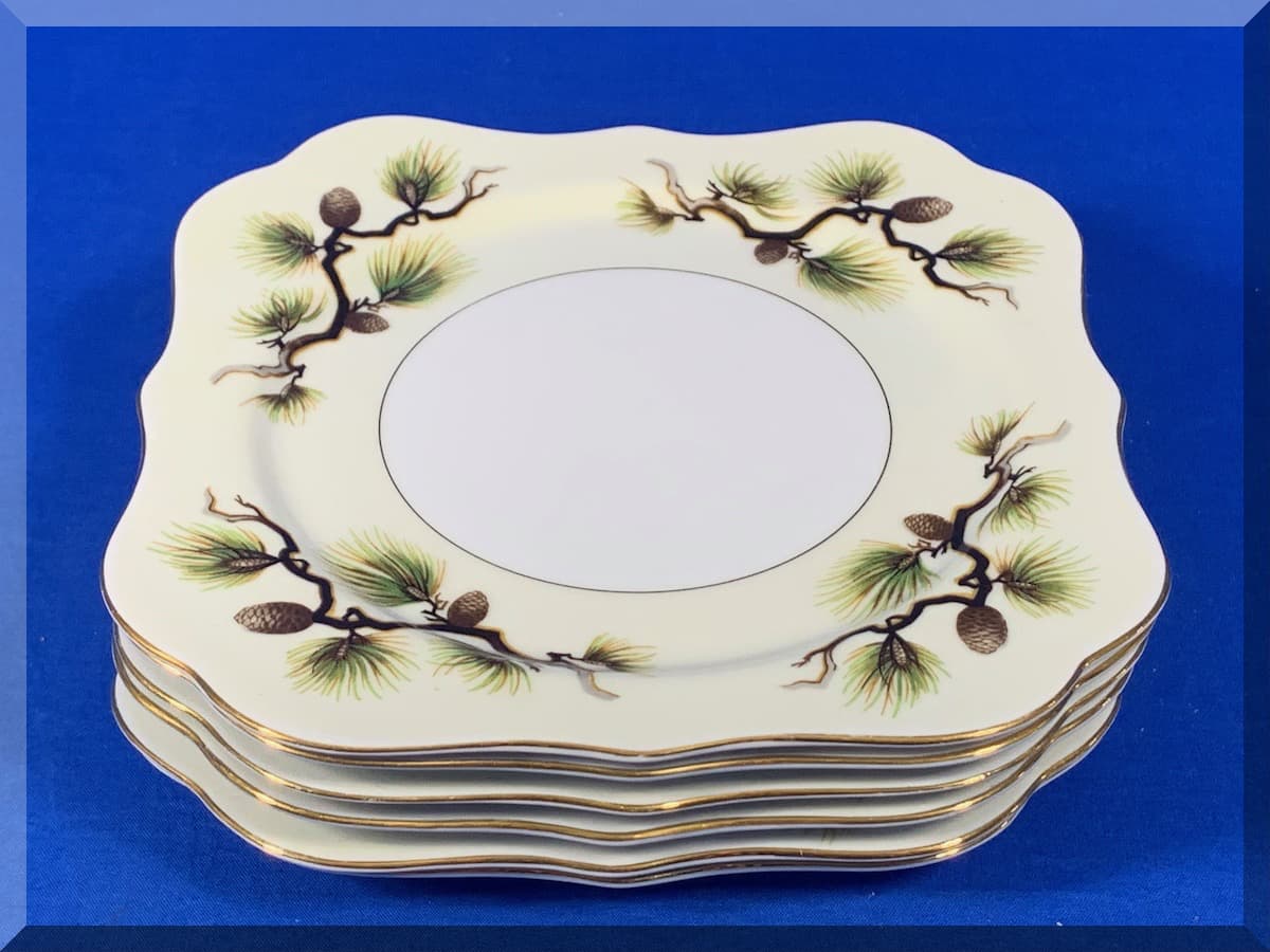 Andrews Estate Service AES86 1958 Narumi Shasta Pine Dishes Andrews Estate Service AES86 1958 Narumi Shasta Pine Dishes