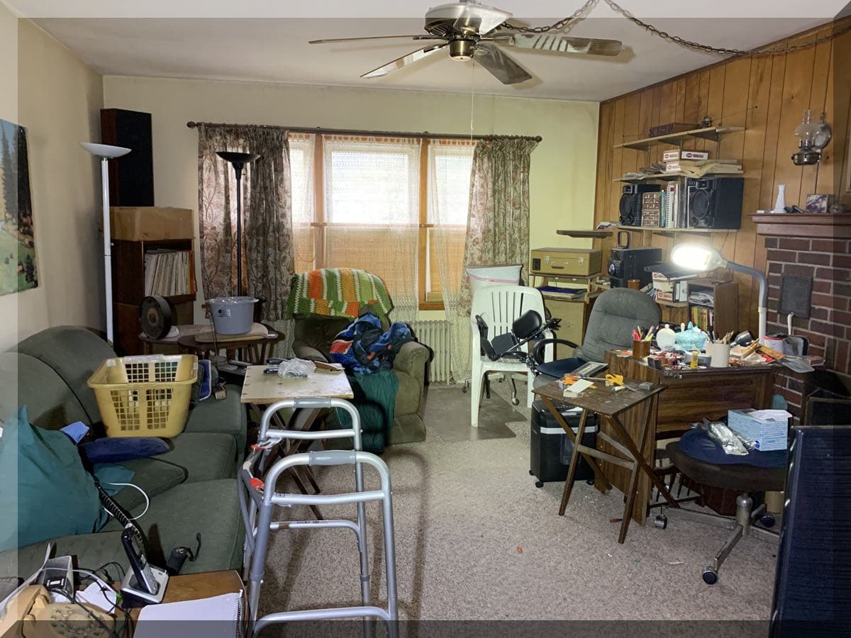 Andrews Estate Service Household Liquidation Specialists Living Room Gowanda NY 14070 Cluttered