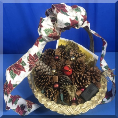 AES86.com Cardinal O`Hara Lighted Pine Cone Theme Basket February 09, 2018