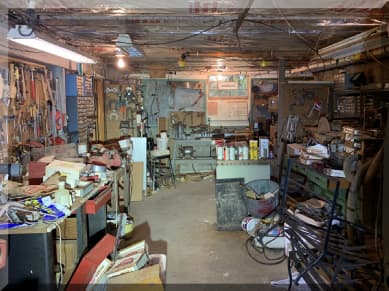 Andrews Estate Service Household Liquidation Specialists Tool Room Gowanda NY 14070 Cluttered